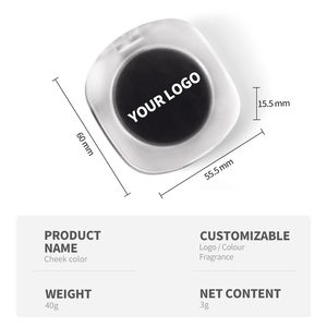 ओम लोगो निजी लेबल क्रीम मॉइस्चराइजिंग ब्लश होंठ और गाल के साथ काले और रंग बदलने वाले ब्लश के साथ - Product Image 5