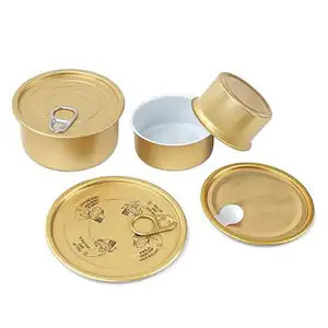 Factory Direct Price Round Shape Pull Tab Metal Tinplate Tin Can With Lids