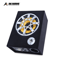 S-WA10 Subwoofer Mobil 10 Inch Bertenaga 12V Kotak Speaker Bass Berat dengan Amplifier Terintegrasi dan Tweeter Modifikasi Audio Mobil