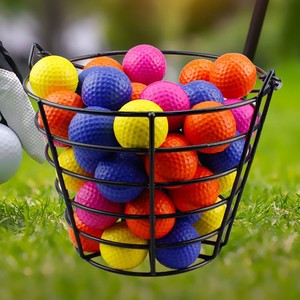 Golf Training Range Golf Ball Holder Basket with Handle Metal Range Golf Ball Baskets for Hitting Mat - Product Image 4