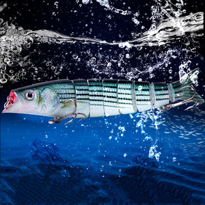 <span class=keywords><strong>Hunthouse</strong></span> 14cm 21.5g appâts de natation articulés 8 sections Popper crayon dur naufrage pêche leurres de natation appâts de natation multi-articulés - Product Image 3