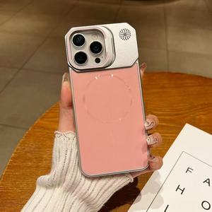 Funda Magnética Mate para Teléfono Celular <span class=keywords><strong>Iphone</strong></span> <span class=keywords><strong>11</strong></span> 16, con Marco Plateado sin Bordes, Disipación de Calor por Aromaterapia, de Fábrica BAILI - Product Image 5