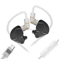 Écouteurs intra-auriculaires KZ ZSN Pro X 1BA+1DD à armature hybride et driver dynamique, son haute résolution, filaires pour smartphone