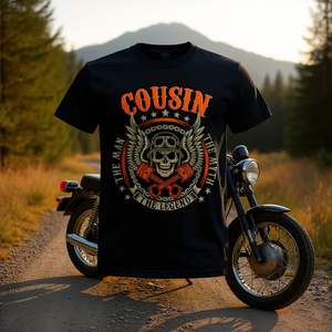 T-shirt à manches longues Cousin Biker, motif moto « Le Homme, le Mythe, la Légende », pour la fête des pères - Product Image 3