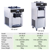 Ijs Creme Machine 20-28l/H 3 Smaken Commerciële Mike Soft Serve Ijs Maker Ijs Maken Machine Voor Zakelijke Prijs