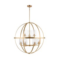 Lustre suspendu en verre et laiton pour cuisine, design moderne minimaliste pour la décoration intérieure du salon, éclairage LED