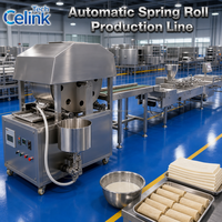 Machine commerciale automatique en acier inoxydable pour la fabrication de rouleaux de porc et de popia, ligne de production de rouleaux de printemps pour usine alimentaire