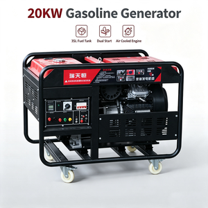 Hoge capaciteit 20kW 25kVA open frame benzinegenerator 3-fasig elektrische start benzinegenerator voor bouw en noodstroomvoorziening CE - Product Image 4