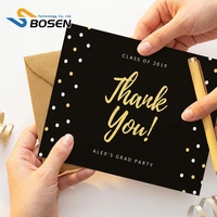Cartes de remerciement personnalisées en papier recyclé, logo personnalisé, mariage, fleurs, cadeau, écologiques, cartes de remerciement professionnelles