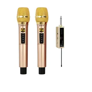 NDR UHF Micro Không Dây Có Thể Sạc Lại Không Dây Năng Động Cầm Tay Giọng Hát Karaoke Echo Microphone Chuyên Nghiệp