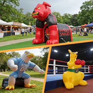 Arche gonflable publicitaire pour entrée de terrain de football, motif lion, avec couleur personnalisable et design imperméable - Product Image 5