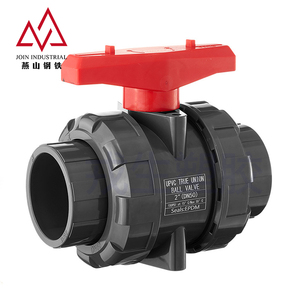중국 공급업체 50mm 3인치 회색 BSPP 플라스틱 <span class=keywords><strong>PVC</strong></span> 트루 더블 유니온 볼 밸브 (관개용) - Product Image 2
