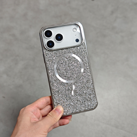 Étui JOYPORODO B431 avec technologie incrustée de diamants, étui rigide en PC antichoc pour iPhone 13 14 15 16 17 Pro Max, étui magnétique antichoc