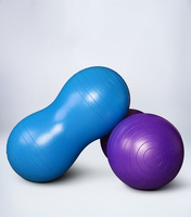 Ballon de yoga anti-éclatement en PVC écologique souple pour exercices de massage des points de pression, ballon de yoga en forme d'arachide pour la gym 45x90cm