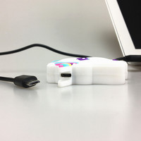Cute Unicorn 4-Port USB 2.0 Hub Hadiah Unik yang Dipersonalisasi Docking Station Ekspander Transfer Data untuk Drive USB Pembaca Kartu