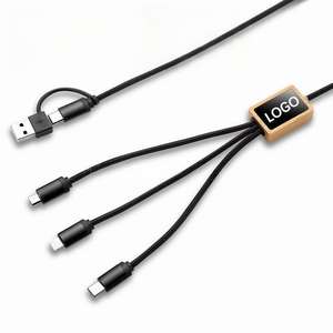 <span class=keywords><strong>Cable</strong></span> <span class=keywords><strong>de</strong></span> Carga Luminoso con Logotipo Personalizado <span class=keywords><strong>de</strong></span> Fábrica, 3 en 1, <span class=keywords><strong>de</strong></span> Bambú, Tipo-C, <span class=keywords><strong>USB</strong></span>, con Revestimiento <span class=keywords><strong>de</strong></span> TPE, <span class=keywords><strong>Cable</strong></span> <span class=keywords><strong>de</strong></span> Datos <span class=keywords><strong>de</strong></span> Bambú y Madera - Product Image 2