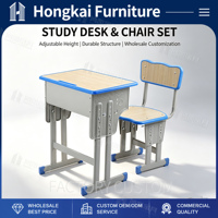 Chaise de bureau scolaire à hauteur réglable, pour les projets des écoles primaires/secondaires, vente en gros OEM, mobilier scolaire, bureau et chaise pour étudiants