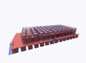 מערכת מתלה mzzanine להתאמה אישית, פלטפורמת אחסון רב-שכבתית פלדה עם קורות, לשימוש תעשייתי מחסן - Product Image 4