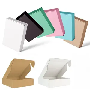 定制数码印刷纸板礼品邮寄邮件运输扁盒瓦楞纸包装纸箱包装