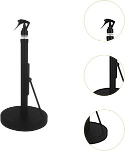 Distributeur de papier essuie-tout autoportant moderne 2-en-1 en acier inoxydable antidérapant argent/noir avec support et flacon pulvérisateur pour comptoir de cuisine - Product Image 2