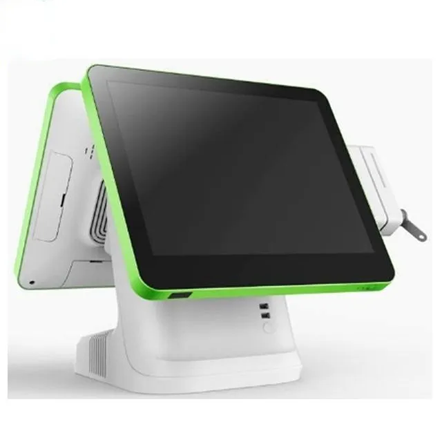 New Own Special Design 15" Capacitive Touch Monitor Dual Screen Mix-color POS Equipment