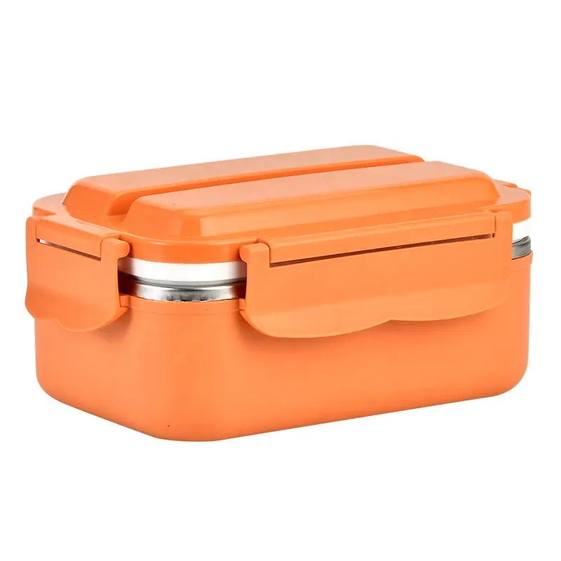 Hot sales 304 Round Stackable Thermal Lunch Box Stainless Steel Insulated Bento Lunch Box With lid Silicone Lunch Box