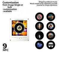 Décor de chambre à coucher, tourne-disque NFC mural, mini tourne-disque vinyle avec lumière LED rotative, cadeau idéal