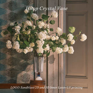 Vase à fleurs en cristal K9 de style nordique moderne et luxueux, artisanat en cristal taillé à la main pour les occasions de mariage - Product Image 5