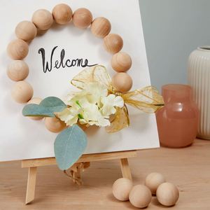 Venta al por mayor de fábrica: Bolas de madera lisas, bolas de madera natural para pintar DIY, cuentas de madera ecológicas personalizadas - Product Image 2