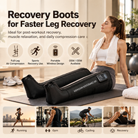 Bottes de compression sans fil à lumière rouge pour la récupération, masseur de jambes à compression d'air, dispositif de thérapie LED infrarouge pour la circulation