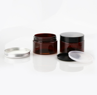 Conteneur cosmétique en plastique noir de haute qualité 30 ml 50 ml 100 ml 150 ml 200 ml 250 ml, pot à crème en PET noir et couvercles