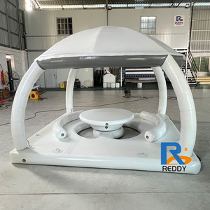 Plataforma <span class=keywords><strong>Flotante</strong></span> Inflable para 8 Personas con <span class=keywords><strong>Piso</strong></span> de Cubierta de Aire Drop Stitch, Isla <span class=keywords><strong>Flotante</strong></span>, Toldo Inflable, Muelle <span class=keywords><strong>Flotante</strong></span> - Product Image 2