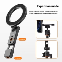 Support de téléphone magnétique pliable en alliage d'aluminium, montage horizontal et vertical, pour lit, sport, diffusion en direct, vlogging