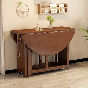 Tavolo da Pranzo Multifunzionale Estensibile per Esterni con Sedie, Pieghevole e Spostabile con Ruote - Product Image 1