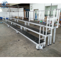 Scène de chorale modulaire à pieds fixes en alliage d'aluminium, stable, avec une capacité de charge de 1000 kg, pour événements scolaires et compétitions