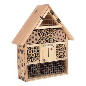 Eco Wood Insect Hotel-Hábitat <span class=keywords><strong>de</strong></span> abejas y <span class=keywords><strong>mariposas</strong></span> Hábitat <span class=keywords><strong>de</strong></span> insectos sostenible-Diseño <span class=keywords><strong>de</strong></span> madera colgante - Product Image 5