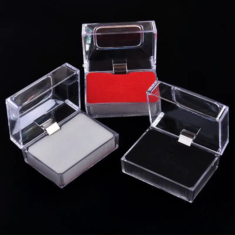 Fashion Clear Mooie Ring Ketting Box Crystal Sieraden Opbergdoos Verpakking Oorbel Sieraden Doos Voor Meisje