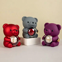 Coffret Cadeau Saint-Valentin Bestseller : Ours en Peluche Câlin, Boîte à Bijoux Surprise avec Rose et Fleurs de Savon