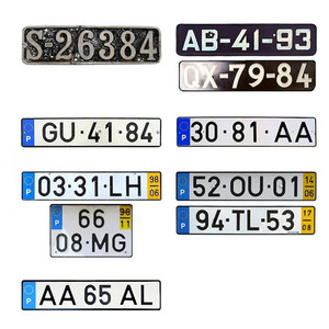 Plaques d'immatriculation du Portugal plaques d'immatriculation en aluminium de voiture de sublimation vierges en relief personnalisées - Product Image 1