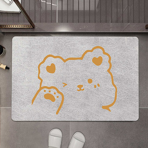 Alfombra de baño rectangular de tierra de diatomeas suave, absorbente y antideslizante para baño, inodoro, entrada y hogar. - Product Image 4