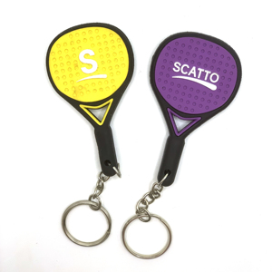 Portachiavi Personalizzati all'Ingrosso a Forma di Racchetta da Padel, Ecologici e Durevoli, in Morbido PVC - Product Image 2