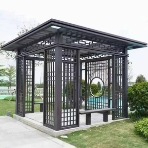 Pavillons de style chinois en aluminium de haute qualité, toits en tuiles de style Grande Muraille, poutres de forme spéciale <span class=keywords><strong>pour</strong></span> l'environnement bioclimatique - Product Image 5
