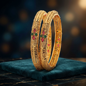Joyería de Moda al por Mayor, Brazaletes Chapados en Oro de 14K, 18K y 24K, Brazaletes de Diseño Tradicional, Brazaletes de Latón Rellenos de Oro - Product Image 4