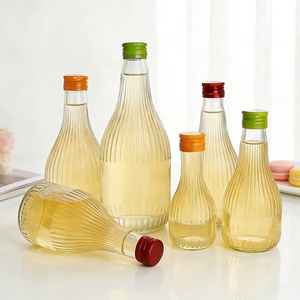 Botellas <span class=keywords><strong>de</strong></span> Vidrio Especiales <span class=keywords><strong>de</strong></span> 100 ml, 200 ml, 250 ml, 350 ml, 500 ml, 730 ml con Rayas Verticales para Bebidas, <span class=keywords><strong>Vino</strong></span> <span class=keywords><strong>de</strong></span> Frutas, con Tapa <span class=keywords><strong>de</strong></span> Aluminio ROPP - Product Image 3