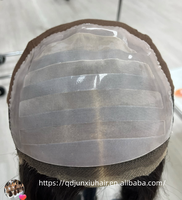 Perruque brésilienne en gros, brun moyen, nœuds blanchis, ligne de cheveux et cuir chevelu naturels, dentelle HD, sans colle, ajoute du volume, pour patients en chimiothérapie