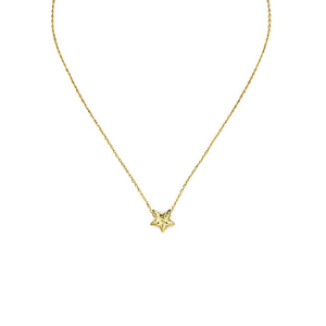 Collar de Cristal con Baño de Oro PVD, Acero Inoxidable 316L, Diseño de Estrella Resistente y Sostenible, Cadena de Serpiente, Minimalista, Unisex - Product Image 2