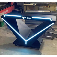 Vente en gros Table de bar extérieure légère et portable Barre d'éclairage à 16 couleurs changeantes Table de bar pour discothèque