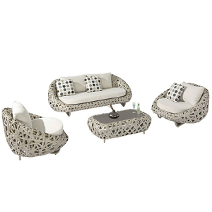 2024 Offres Spéciales extérieur rotin canapé ensemble jardin étanche soleil meubles cadre en aluminium Patio chaises longues - Product Image 5