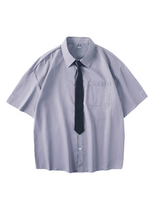 เสื้อทำงานแขนสั้นแขนสั้นเปิดไหล่ชุดเสื้อโลโก้สำหรับจบการศึกษา - Product Image 2