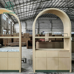 Vente en gros Armoire moderne carrée à plusieurs niveaux en bois de fer pour la salle à manger Rangement de magazines en porcelaine sur mesure pour la maison Villa - Product Image 3